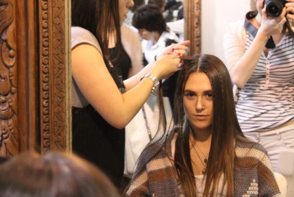 peinado de modelos pasarela